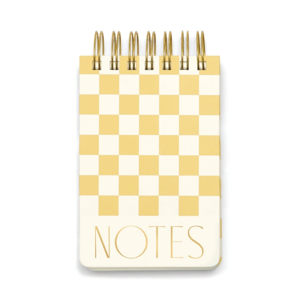 Checkered Twin-Wired Notepad