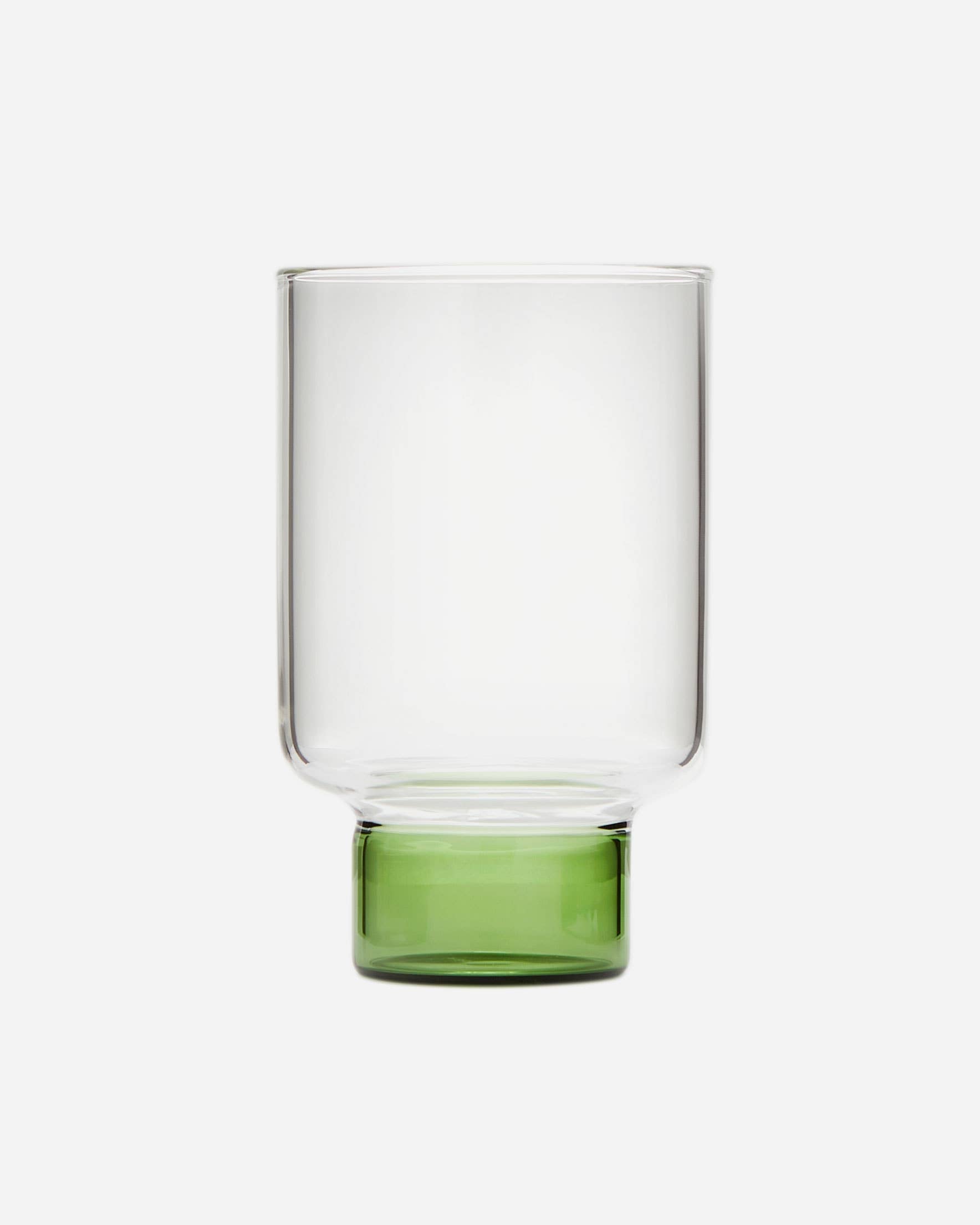 Handblown Drink Glasses - Green Base